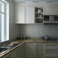 现代别墅亮白色厨房装修效果图