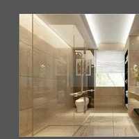 卫生间美式走廊整体卫浴装修效果图