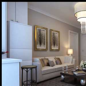 現代客廳實木家具燈具客廳裝飾畫效果圖