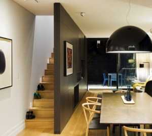 黑白小户型现代简约复式餐厅楼梯