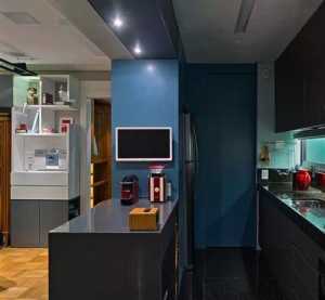 现代三居式开放式厨房颜色装修效果图