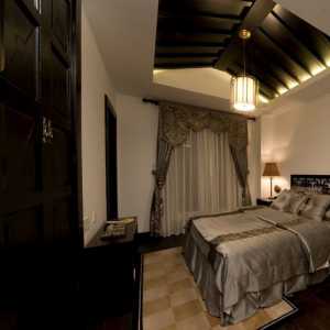 欧式古典复式房卧室背景墙装修效果图