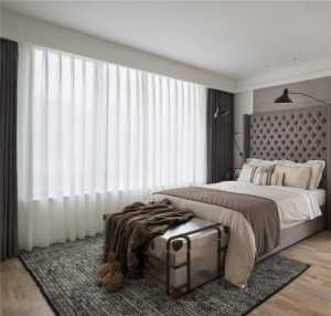 现代美式房间窗帘装修效果图