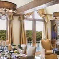 美式古典风格别墅餐厅吊顶效果图
