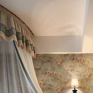 卧室头柜现代简约卧室窗帘装修效果图