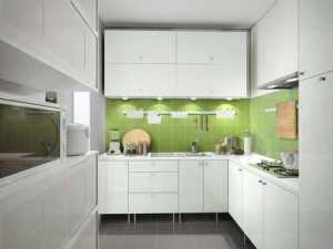现代别墅厨房白色收纳装修效果图