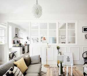 現代美式臥室白色窗簾效果圖