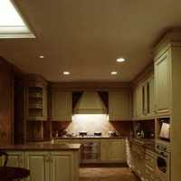 欧式厨房吊顶橱柜吸顶灯装修效果图