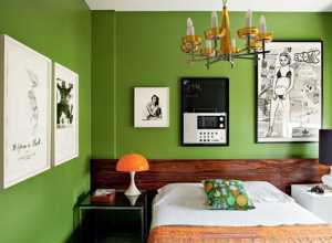 现代简洁卧室墙面黄色装修效果图