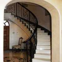美式别墅一层楼梯间装修效果图