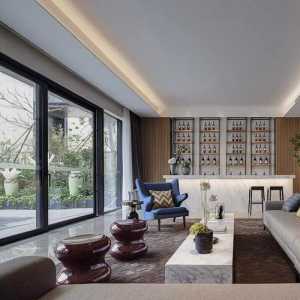 270平现代新中式风格联排别墅装修石材与实木的遇见