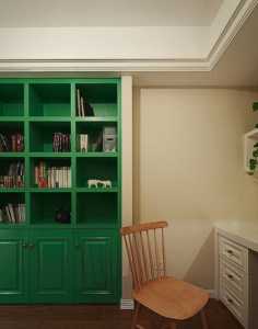 书房简约中式三居书柜装修效果图
