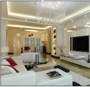 白色别墅客厅140平米装修效果图