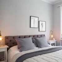 白色窗帘现代欧式卧室别墅装修效果图