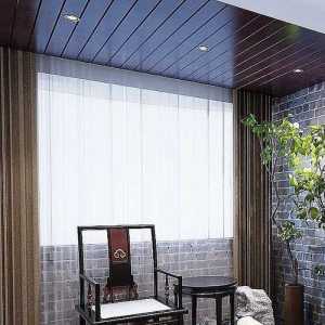 現代美式家庭臥室飄窗白色窗簾裝修效果圖