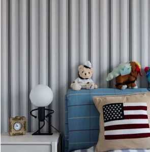 卧室白蓝色墙面现代别墅装修效果图