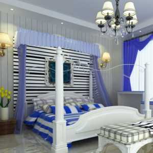 浪漫地中海 温馨蓝色的卧室效果图