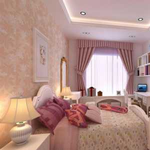 地中海三室一厅卧室窗帘装修效果图