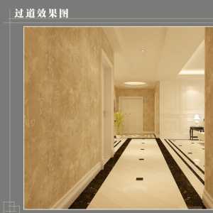 新中式家庭复式过道装修效果图