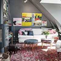 歐式風格簡歐風格公寓富裕型客廳沙發效果圖