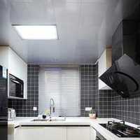 简洁黑色厨房吧台厨房装修效果图