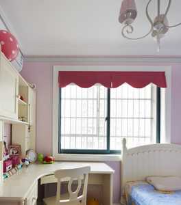 简约精致儿童房紫色墙面装修效果图