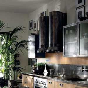 现代别墅厨房暗绿色储物柜装修效果图