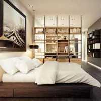 欧式风格公寓舒适富裕型100平米卧室床效果图