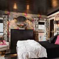 北欧卧室背景墙粉色一居装修效果图