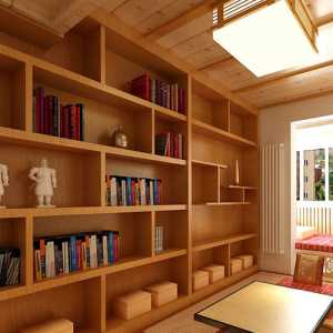 欧式三居室书房书架装修效果图