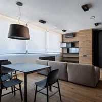 單身公寓現代風格公寓客廳沙發背景墻效果圖