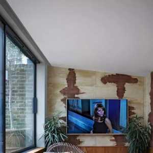 吊顶欧式电视背景墙三居装修效果图