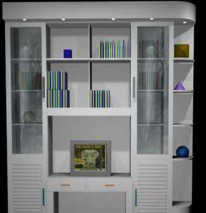 现代二居家庭蓝色阳光书房装修效果图