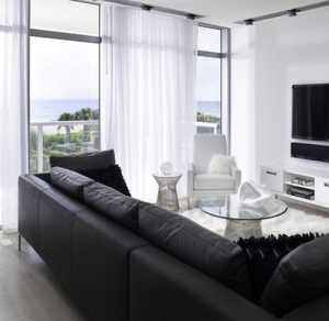 家装客厅颜色,黑白简约客厅设计