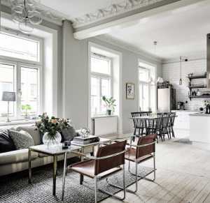 欧式风格家具3层别墅古典客厅咖啡色效果图