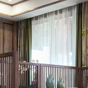 新中式風格五居室客廳影視墻效果圖