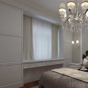 现代别墅创意白色水晶吊灯装修效果图