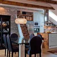 三居室现代风格厨房吧台效果图
