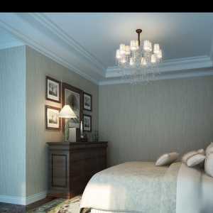 现代棕色储物柜式别墅卧室装修效果图