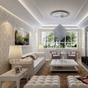 白色系经典客厅现代三居装修效果图