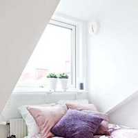美式臥室床頭背景墻窗簾燈具效果圖