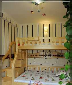 儿童房原木色地面现代别墅装修效果图