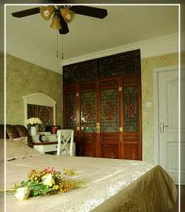 卧室窗帘现代一居装修效果图