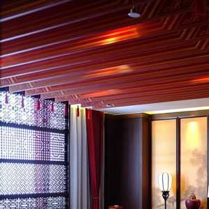 中式豪华客厅瓷砖背景墙装修效果图