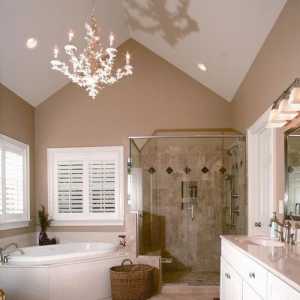 卫生间瓷砖背景墙面盆浴缸装修效果图