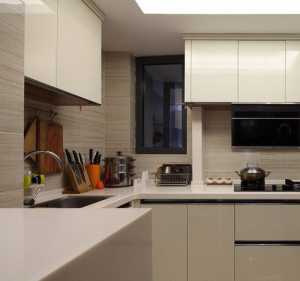 现代两室一厅厨房欧式橱柜装修效果图