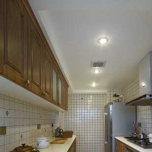 现代别墅白色简洁厨房装修效果图