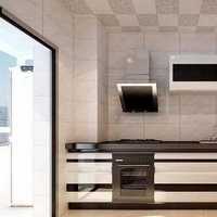 三室一厅现代厨房橱柜吊灯装修效果图