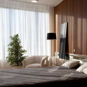 窗帘卧室头背景墙现代简约装修效果图